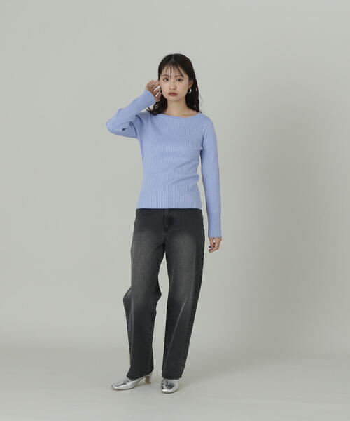 N.（N. Natural Beauty Basic）（エヌエヌナチュラルビューティーベーシック）の「ボートネックラメニット（ニット/セーター・レディース・オフホワイト/グレー/ブルー/ピンク・MEDIUM）」の17枚目の写真