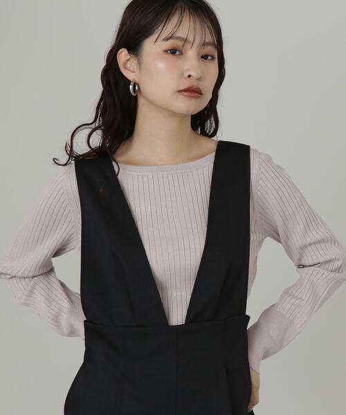 N.（N. Natural Beauty Basic）（エヌエヌナチュラルビューティーベーシック）の「ボートネックラメニット（ニット/セーター・レディース・オフホワイト/グレー/ブルー/ピンク・MEDIUM）」の4枚目の写真