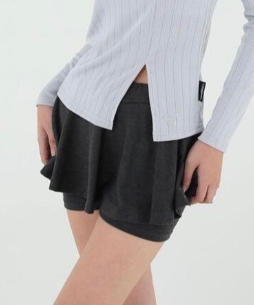 韓国ブランド Uglyshadow アグリーシャドウ US FLARE SKIRT PANTS フレアスカートパンツ ミニスカートパンツ ショートスカートパンツ 韓国ファッション 韓国ストリート ストリートファッション（スカート）｜UGLY SHADOW（アグリーシャドウ）