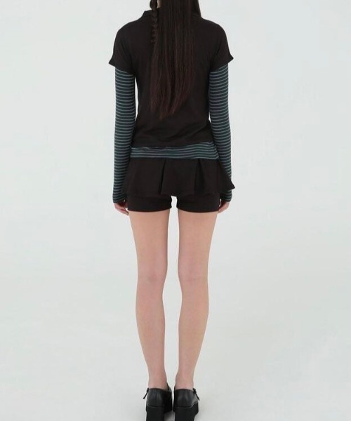 韓国ブランド Uglyshadow アグリーシャドウ US FLARE SKIRT PANTS フレアスカートパンツ ミニスカートパンツ ショートスカートパンツ 韓国ファッション 韓国ストリート ストリートファッション（スカート）｜UGLY SHADOW（アグリーシャドウ）