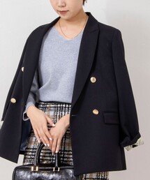 NOLLEY’S Sophi | 《手洗い可能》ラメ総針パワショルVネックプルオーバーニット(ニット/セーター)