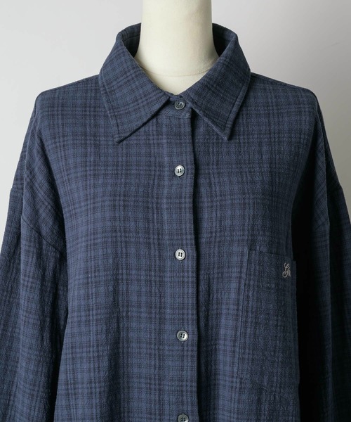 embroidery over check shirts / エンブロイダリーオーバーチェック