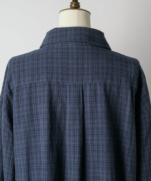 ブラウス シャツ embroidery over check shirts / エンブロイダリーオーバーチェックシャツ レディース embroidery over check shirts / エンブロイダリーオーバー