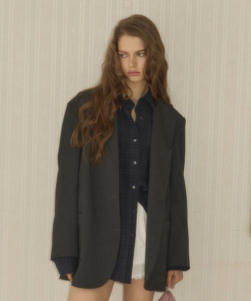 GIUNON（ジウノン）の「embroidery over check shirts / エンブロイダリーオーバーチェックシャツ（シャツ/ブラウス・レディース・ブルー・FREE）」の18枚目の写真