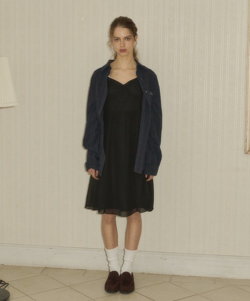 GIUNON（ジウノン）の「embroidery over check shirts / エンブロイダリーオーバーチェックシャツ（シャツ/ブラウス・レディース・ブルー・FREE）」の22枚目の写真