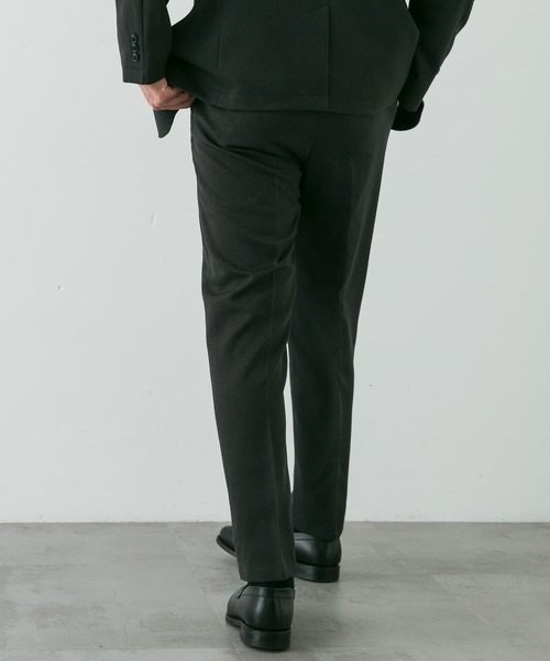 ウール混ストレッチ・ストレートパンツ/40代50代からの
