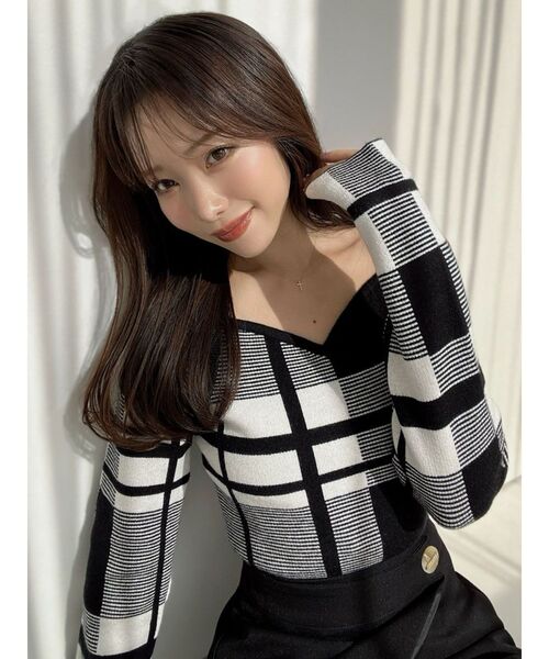 RESEXXY（リゼクシー）の「ラグランニットトップス（ニット/セーター・レディース・ブラック/その他1/ピンク/ライトグレー・FREE）」の8枚目の写真