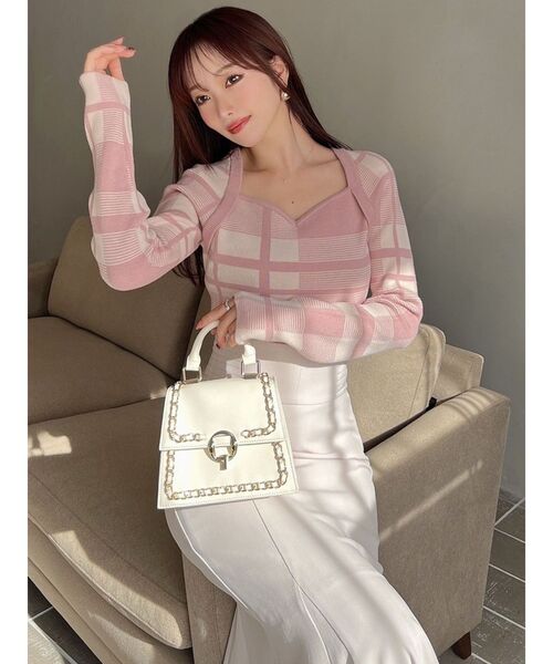 RESEXXY（リゼクシー）の「ラグランニットトップス（ニット/セーター・レディース・ブラック/その他1/ピンク/ライトグレー・FREE）」の18枚目の写真