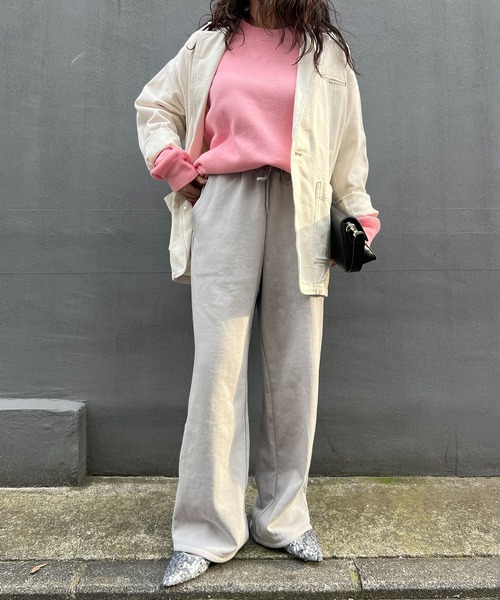 Another Branch olive des olive（アナザーブランチオリーブデオリーブ）の「【WEB限定】キレイ見えスウェットパンツ（スウェットパンツ・レディース・ブラック/グレー/アイボリー・SMALL/MEDIUM）」の9枚目の写真