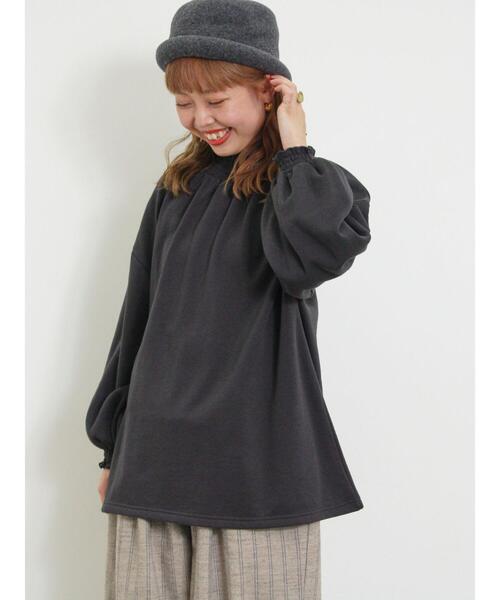 Samansa Mos2（サマンサ モスモス）の「裏起毛襟シャーリングカットソー（Tシャツ/カットソー・レディース・キナリ/ミント/チャコールグレー・F）」の16枚目の写真