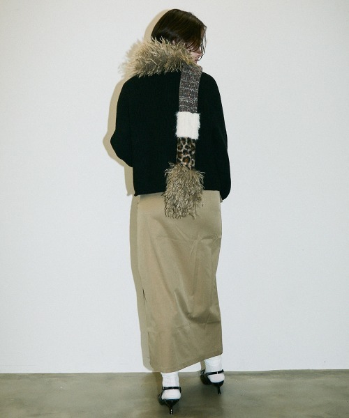 Clum(クルム)の「half zipup short knit tops / ハーフジップショート丈ニットトップス(ニット/セーター・レディース・ホワイト/ブラック/ブラウン・FREE)」の7枚目の写真