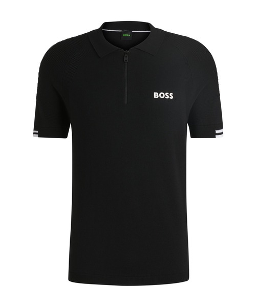 BOSS(ボス)の「アクティブ スリムフィット ニットポロシャツ モイスチャーマネージメント(ポロシャツ・メンズ・ブラック・M/S/L/XL/XXL)」の5枚目の写真