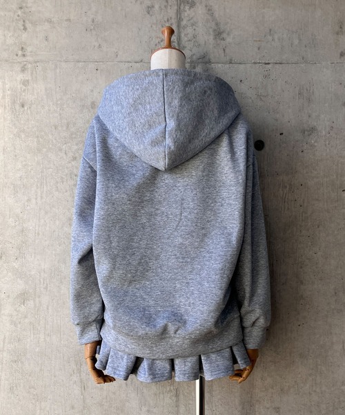 meJane（ミージェーン）の「オーバースウェットフーディー×プリーツミニスカート×タンクトップ ３点セットアップ（セットアップ・レディース・ホワイト/グレー・M/L）」の18枚目の写真