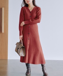 バックボレロナローニットワンピース 【低身長・小柄女性】