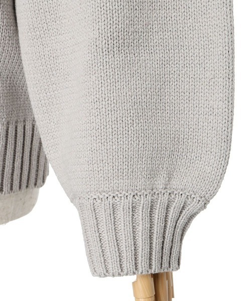 F i.n.t（フィント）の「刺繍入りゲームシャツニット/fint　フィント（ニット/セーター・レディース・グリーン/ライトグレー・FREE）」の6枚目の写真