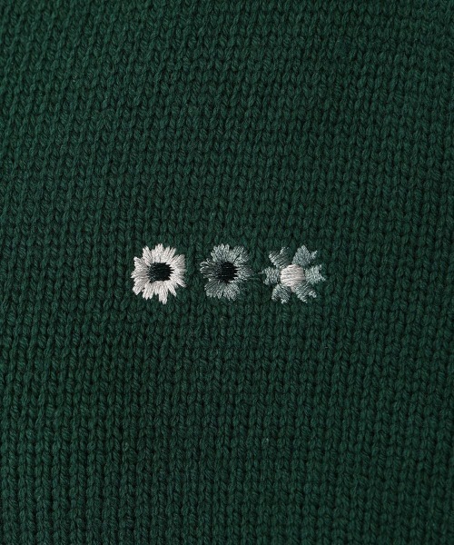 F i.n.t（フィント）の「刺繍入りゲームシャツニット/fint　フィント（ニット/セーター・レディース・グリーン/ライトグレー・FREE）」の8枚目の写真
