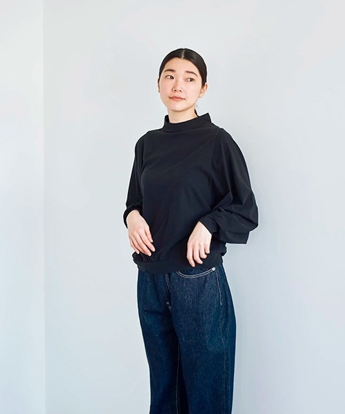 デニム風ハイネックTシャツ j.n.r.d tシャツ j.n.r.d/バックハイネッククールTシャツ メンズ