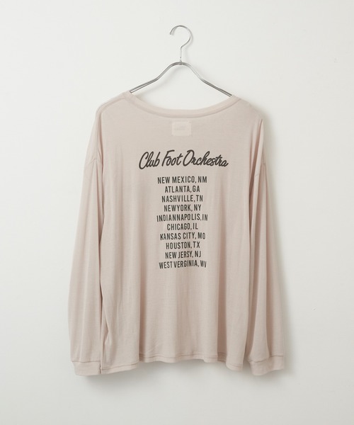 tシャツ 「St.Johns 3rd club」レタリングシアートップス ロンT レディース セール】【St.Johns 3rd club】レタリングシアートップス ロンT