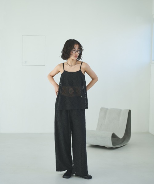 Trish(トリッシュ)の「レースロングイージーパンツ(その他パンツ・レディース・ホワイト/ブラック・MEDIUM)」の18枚目の写真