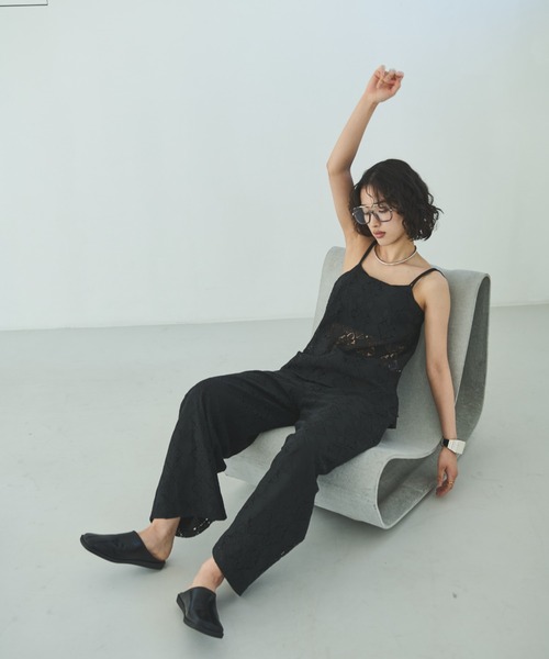 Trish(トリッシュ)の「レースロングイージーパンツ(その他パンツ・レディース・ホワイト/ブラック・MEDIUM)」の11枚目の写真