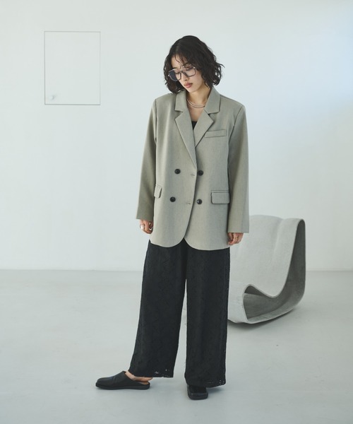 Trish(トリッシュ)の「レースロングイージーパンツ(その他パンツ・レディース・ホワイト/ブラック・MEDIUM)」の7枚目の写真