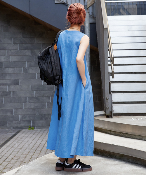 【新品タグ付】ポステレガント　和紙ペーパーリネンドレス　セージグリーン　S ボタニカルセパレートドレス / GRACE CONTINENTAL | GRACE