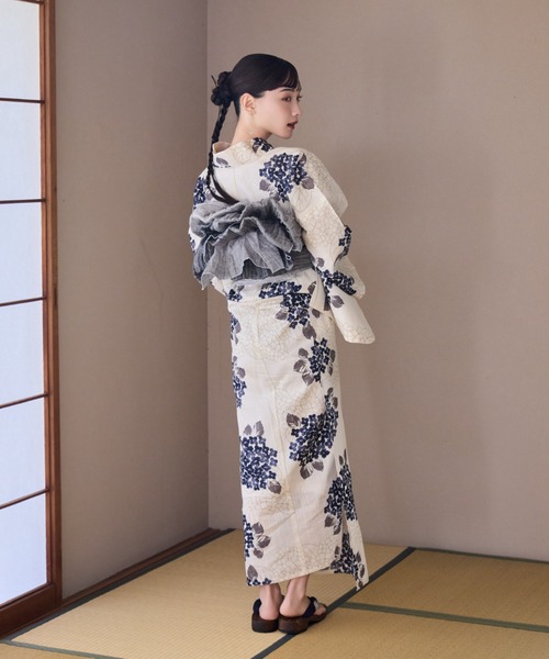 hinari×utatane 浴衣セット　紫陽花ブルー セール】hinari × utatane浴衣セット 紫陽花（浴衣）｜hinari