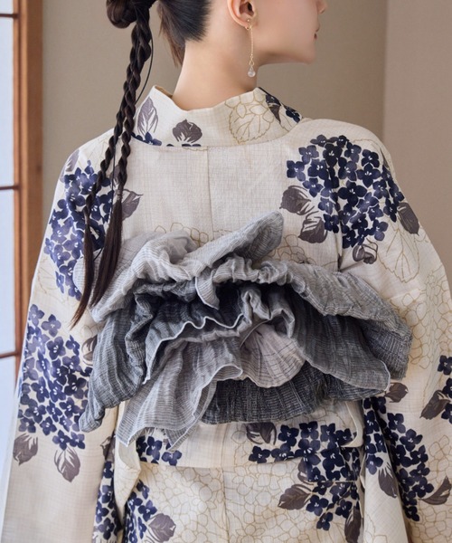 hinari×utatane 浴衣セット　紫陽花ブルー hinari×utatane 浴衣セット 紫陽花ブルー