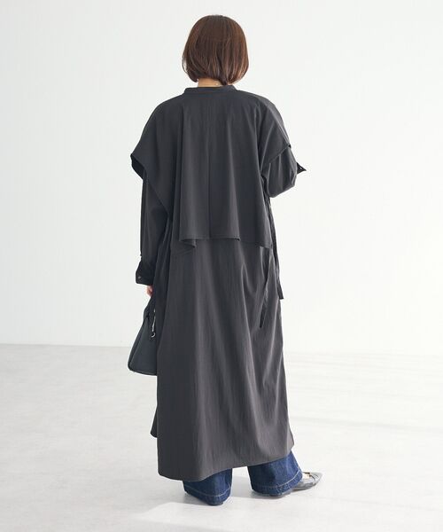 CRAFT STANDARD BOUTIQUE(クラフトスタンダードブティック)の「レイヤード風シャツワンピース(シャツワンピース・レディース・ブラック/サックスブルー/グレイッシュベージュ・FREE)」の17枚目の写真