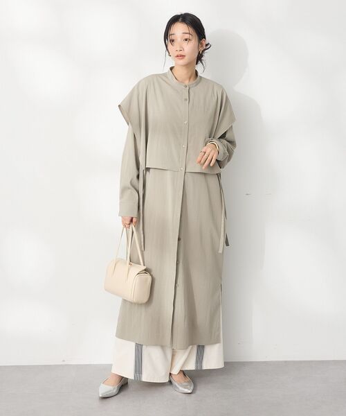 CRAFT STANDARD BOUTIQUE(クラフトスタンダードブティック)の「レイヤード風シャツワンピース(シャツワンピース・レディース・ブラック/サックスブルー/グレイッシュベージュ・FREE)」の19枚目の写真
