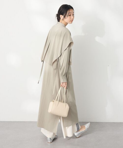 CRAFT STANDARD BOUTIQUE(クラフトスタンダードブティック)の「レイヤード風シャツワンピース(シャツワンピース・レディース・ブラック/サックスブルー/グレイッシュベージュ・FREE)」の22枚目の写真