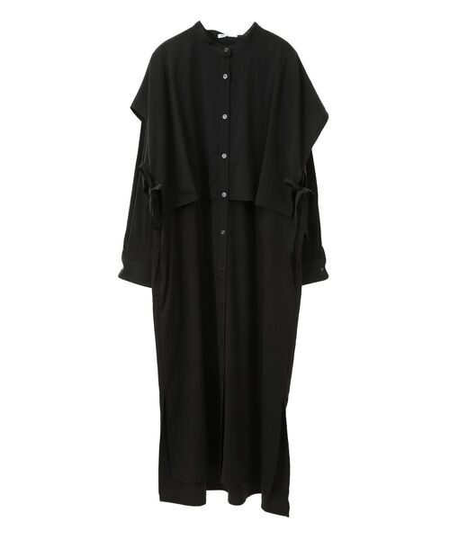 CRAFT STANDARD BOUTIQUE(クラフトスタンダードブティック)の「レイヤード風シャツワンピース(シャツワンピース・レディース・ブラック/サックスブルー/グレイッシュベージュ・FREE)」の11枚目の写真