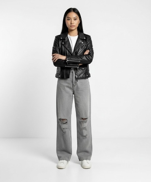 London Denim(ロンドンデニム)の「London Denim (Grange) Boy friend Crush(デニムパンツ・レディース・グレー系その他・S/L/LL/M)」の4枚目の写真