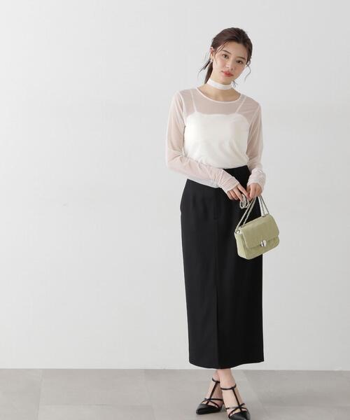 PROPORTION BODY DRESSING(プロポーションボディドレッシング)の「ナロースリットスカート / 1215120312(スカート・レディース・ホワイト系その他/ベージュ/ブラック・SMALL/MEDIUM)」の14枚目の写真