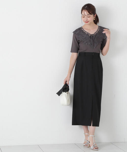 PROPORTION BODY DRESSING(プロポーションボディドレッシング)の「ナロースリットスカート / 1215120312(スカート・レディース・ホワイト系その他/ベージュ/ブラック・SMALL/MEDIUM)」の21枚目の写真