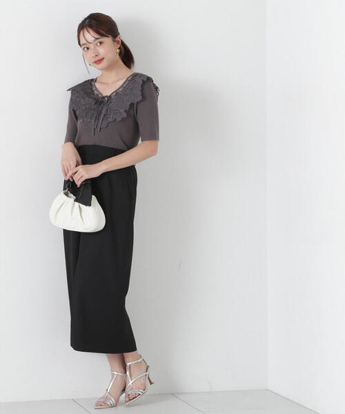 PROPORTION BODY DRESSING(プロポーションボディドレッシング)の「ナロースリットスカート / 1215120312(スカート・レディース・ホワイト系その他/ベージュ/ブラック・SMALL/MEDIUM)」の22枚目の写真