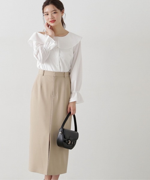 PROPORTION BODY DRESSING(プロポーションボディドレッシング)の「ナロースリットスカート / 1215120312(スカート・レディース・ホワイト系その他/ベージュ/ブラック・SMALL/MEDIUM)」の7枚目の写真