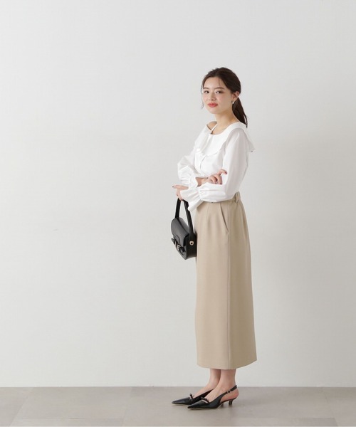 PROPORTION BODY DRESSING(プロポーションボディドレッシング)の「ナロースリットスカート / 1215120312(スカート・レディース・ホワイト系その他/ベージュ/ブラック・SMALL/MEDIUM)」の8枚目の写真