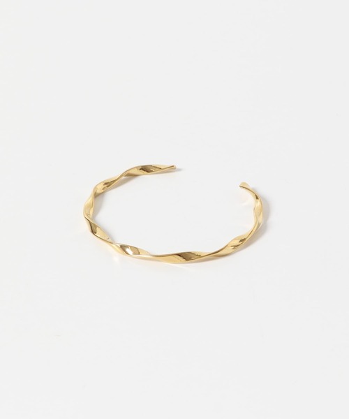 SMELLY(スメリー)の「ステンレスツイストバングル(ブレスレット・レディース・ゴールド・-)」の8枚目の写真