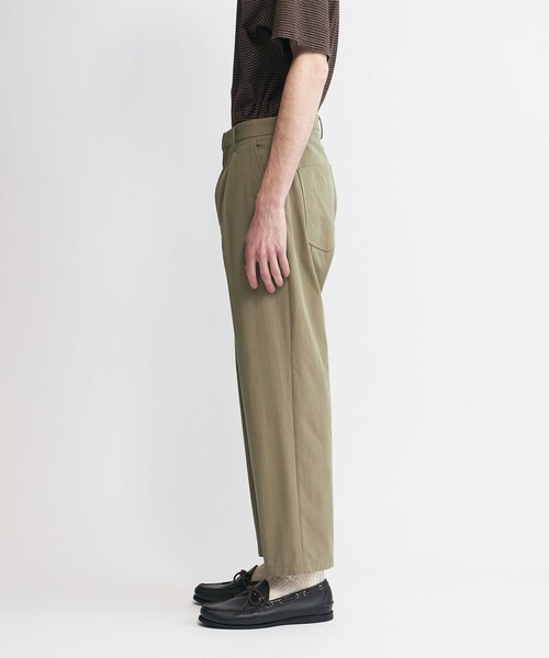 パンツ district united arrows セール】＜District＞ シャンブレー 1プリーツ テーパード