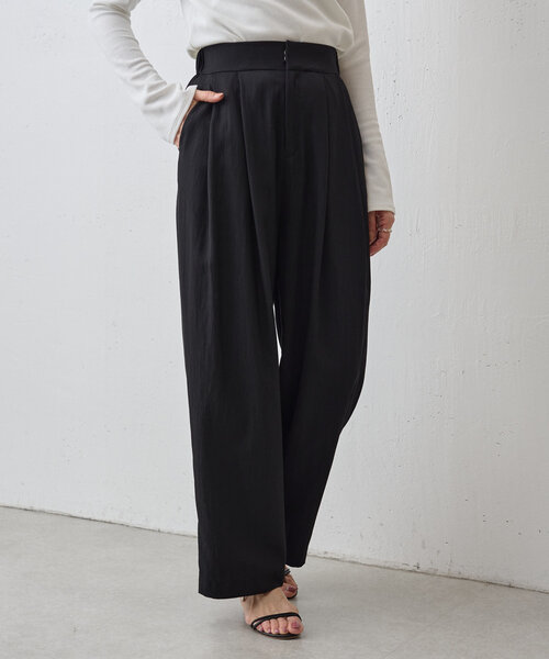 LIVETART（リヴェタート）の「《LIVETART》ツイルタックパンツ（その他パンツ・レディース・ブラック/ベージュ・1/0）」の13枚目の写真