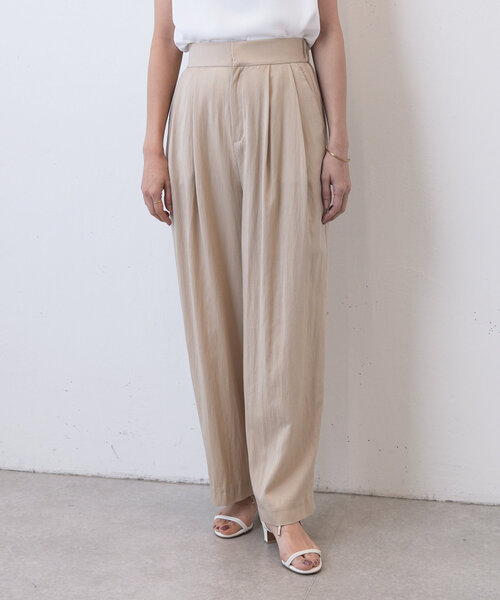 LIVETART（リヴェタート）の「《LIVETART》ツイルタックパンツ（その他パンツ・レディース・ブラック/ベージュ・1/0）」の15枚目の写真