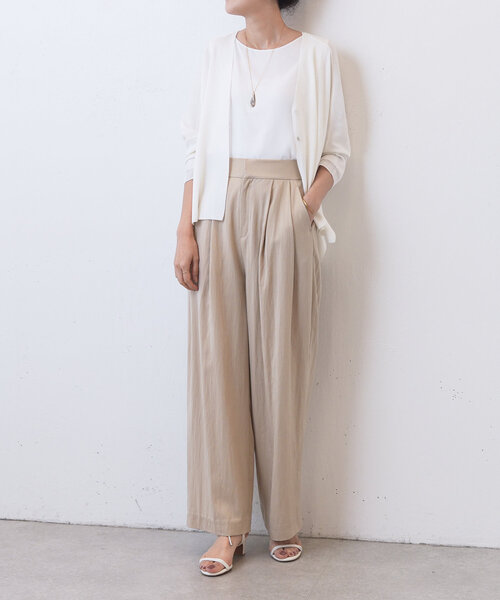 LIVETART（リヴェタート）の「《LIVETART》ツイルタックパンツ（その他パンツ・レディース・ブラック/ベージュ・1/0）」の22枚目の写真