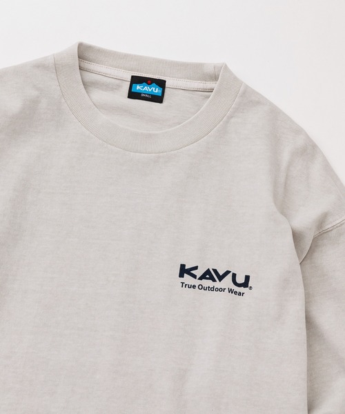 KAVU(カブー)の「KAVU/カブー Surf Logo Tee (Pigment)/サーフロゴティー(Tシャツ/カットソー・メンズ・アイボリー/ネイビー/ライトグレー・MEDIUM/X-LARGE/LARGE)」の5枚目の写真