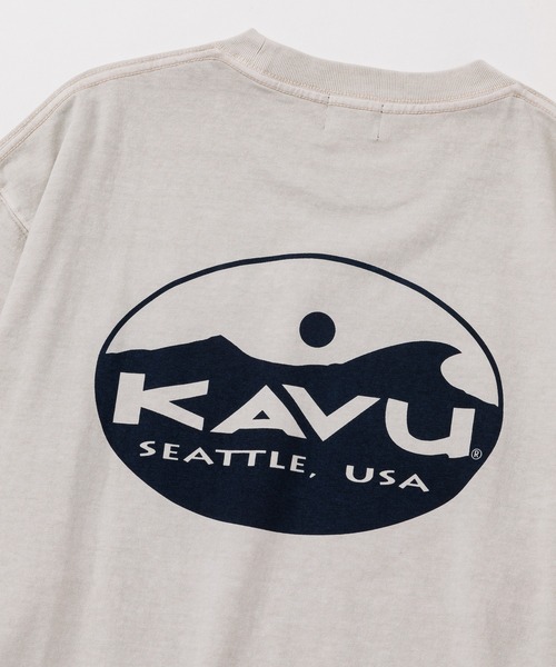 KAVU(カブー)の「KAVU/カブー Surf Logo Tee (Pigment)/サーフロゴティー(Tシャツ/カットソー・メンズ・アイボリー/ネイビー/ライトグレー・MEDIUM/X-LARGE/LARGE)」の6枚目の写真