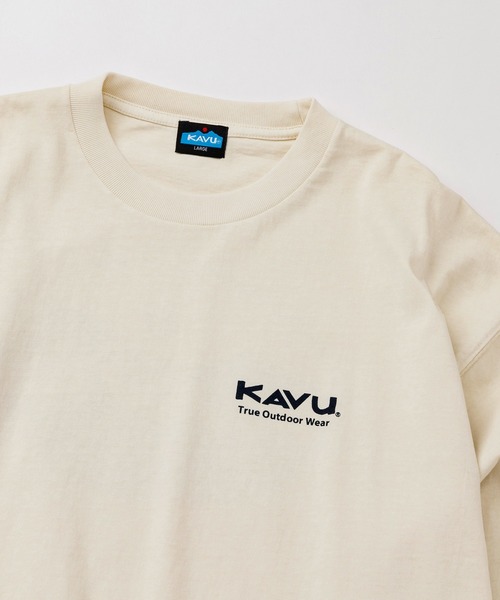 KAVU(カブー)の「KAVU/カブー Surf Logo Tee (Pigment)/サーフロゴティー(Tシャツ/カットソー・メンズ・アイボリー/ネイビー/ライトグレー・MEDIUM/X-LARGE/LARGE)」の9枚目の写真