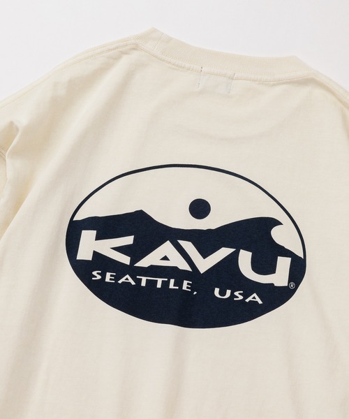 KAVU(カブー)の「KAVU/カブー Surf Logo Tee (Pigment)/サーフロゴティー(Tシャツ/カットソー・メンズ・アイボリー/ネイビー/ライトグレー・MEDIUM/X-LARGE/LARGE)」の10枚目の写真