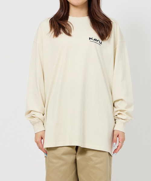 KAVU(カブー)の「KAVU/カブー Surf Logo Tee (Pigment)/サーフロゴティー(Tシャツ/カットソー・メンズ・アイボリー/ネイビー/ライトグレー・MEDIUM/X-LARGE/LARGE)」の11枚目の写真