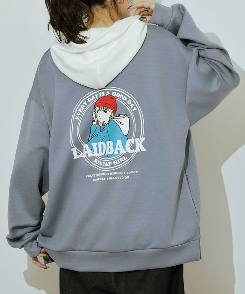 セール】RED CAP GIRL ダンボールニットバックプリントHOODIE
