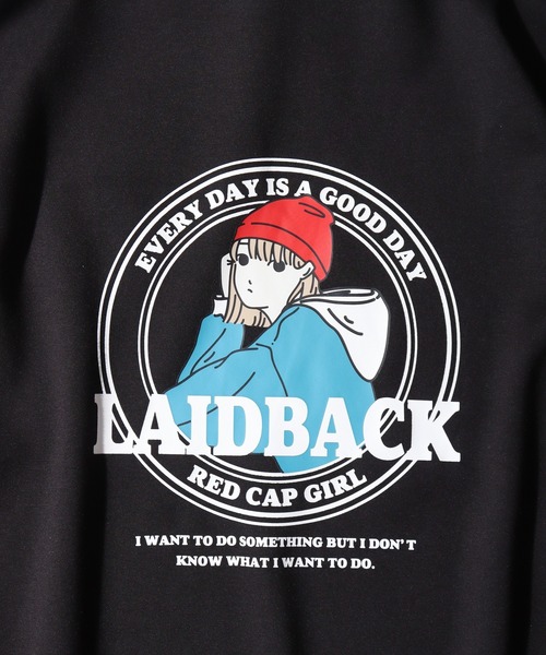 Red Cap Girl（レッドキャプガール）の「RED CAP GIRL ダンボールニットバックプリントHOODIE（パーカー・メンズ・ブラック/ブルー/グレー/ホワイト・M/L/LL）」の18枚目の写真